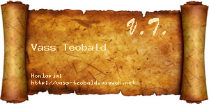 Vass Teobald névjegykártya
